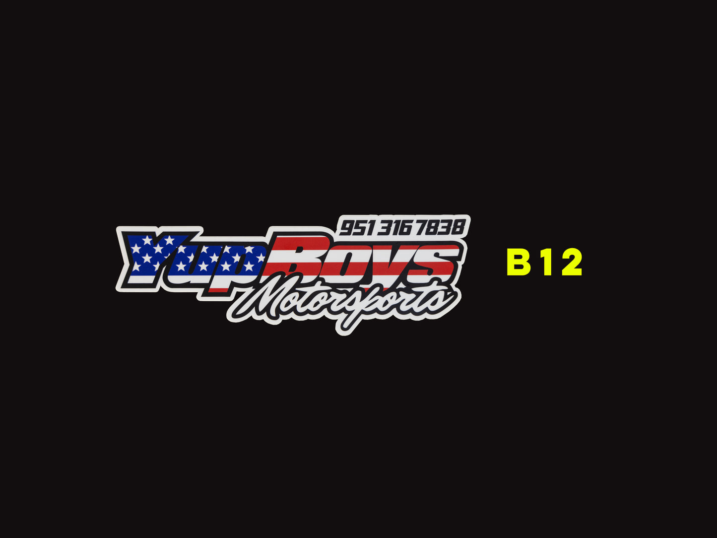 12" Yups Boys Motorsports Sticker