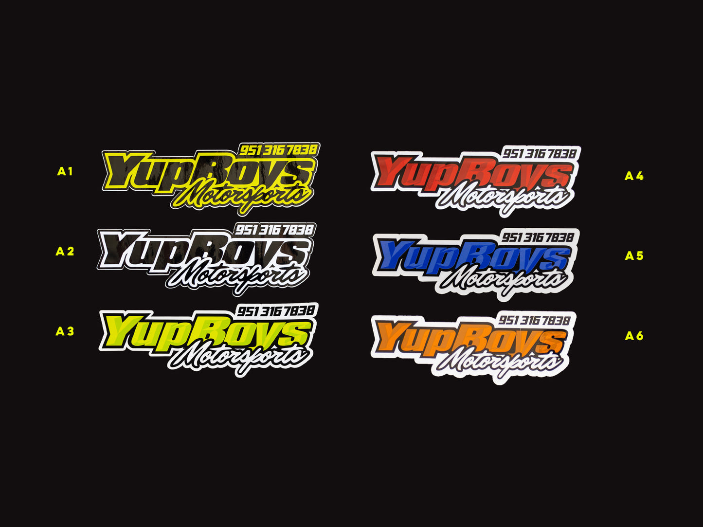 16" Yup Boys Motorsports Sticker