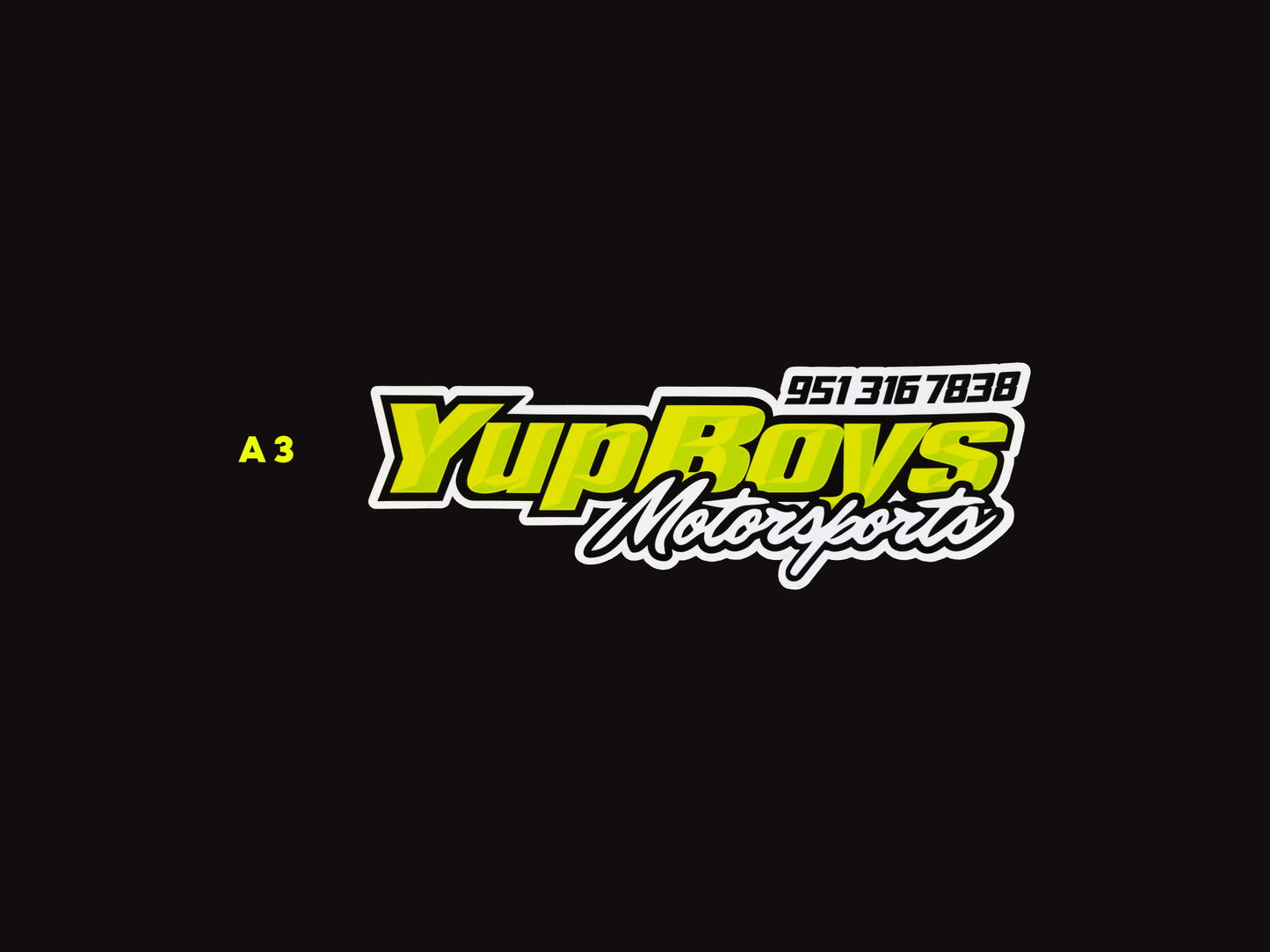 16" Yup Boys Motorsports Sticker