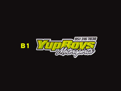 12" Yups Boys Motorsports Sticker