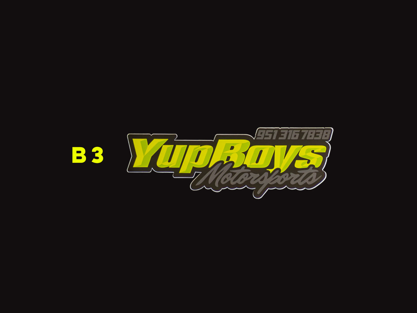 12" Yups Boys Motorsports Sticker