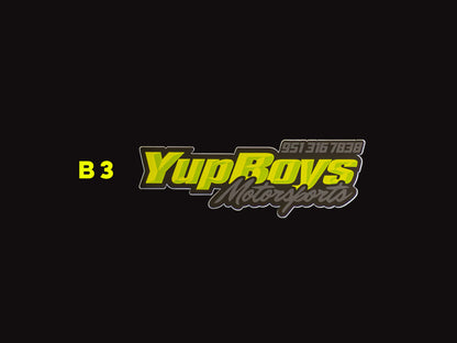 12" Yups Boys Motorsports Sticker