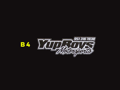 12" Yups Boys Motorsports Sticker