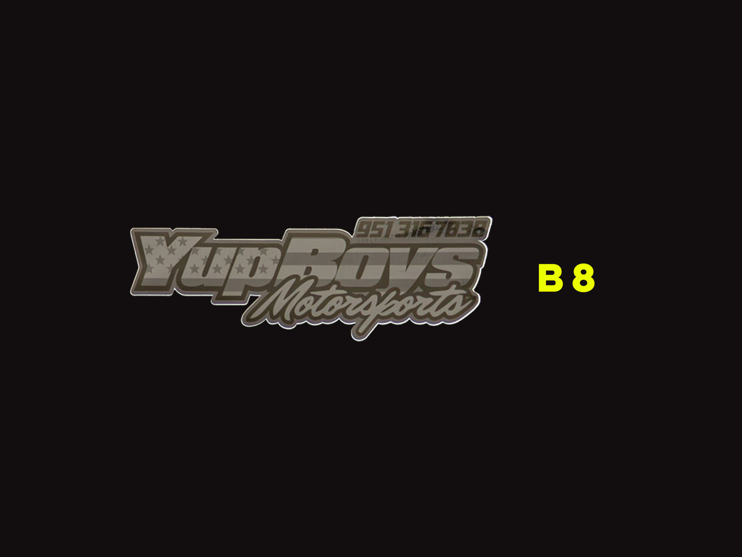 12" Yups Boys Motorsports Sticker