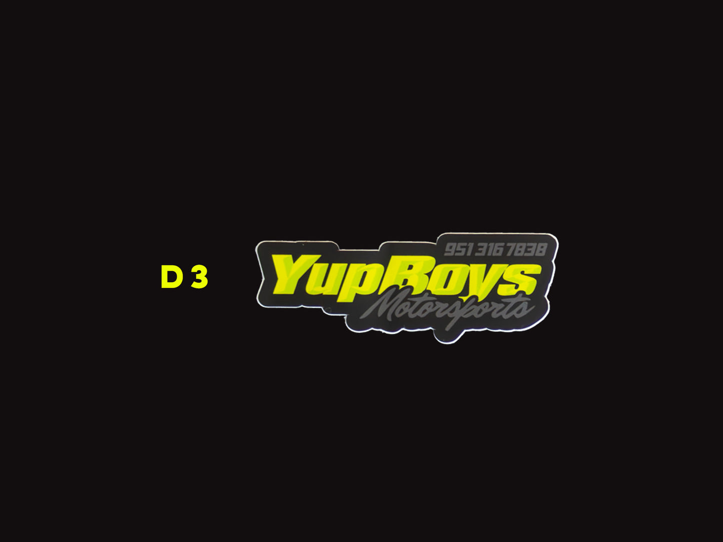 4" Yup Boys Motorsports Sticker