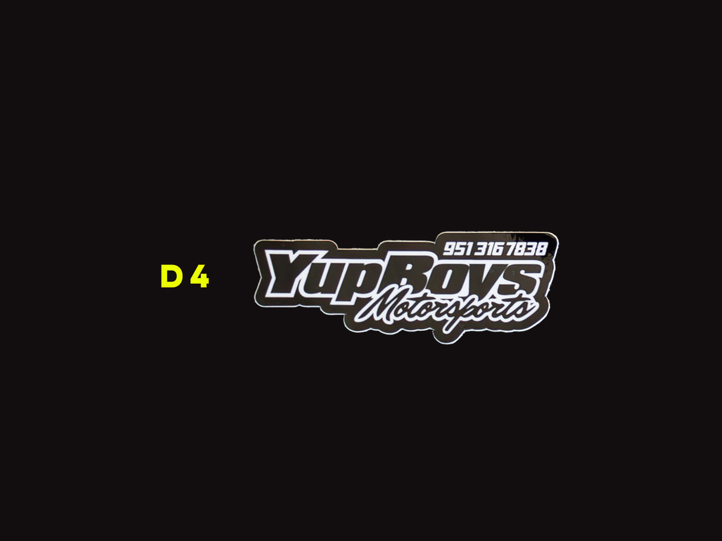 4" Yup Boys Motorsports Sticker