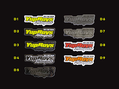 4" Yup Boys Motorsports Sticker