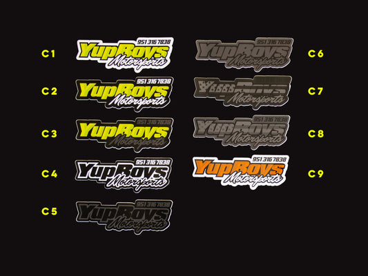 6" Yup Boys Motorsports Sticker