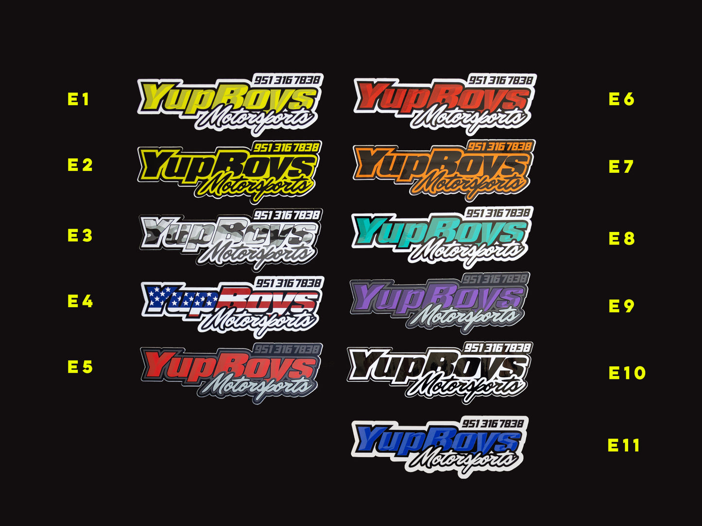 10" Yup Boys Motorsports Sticker