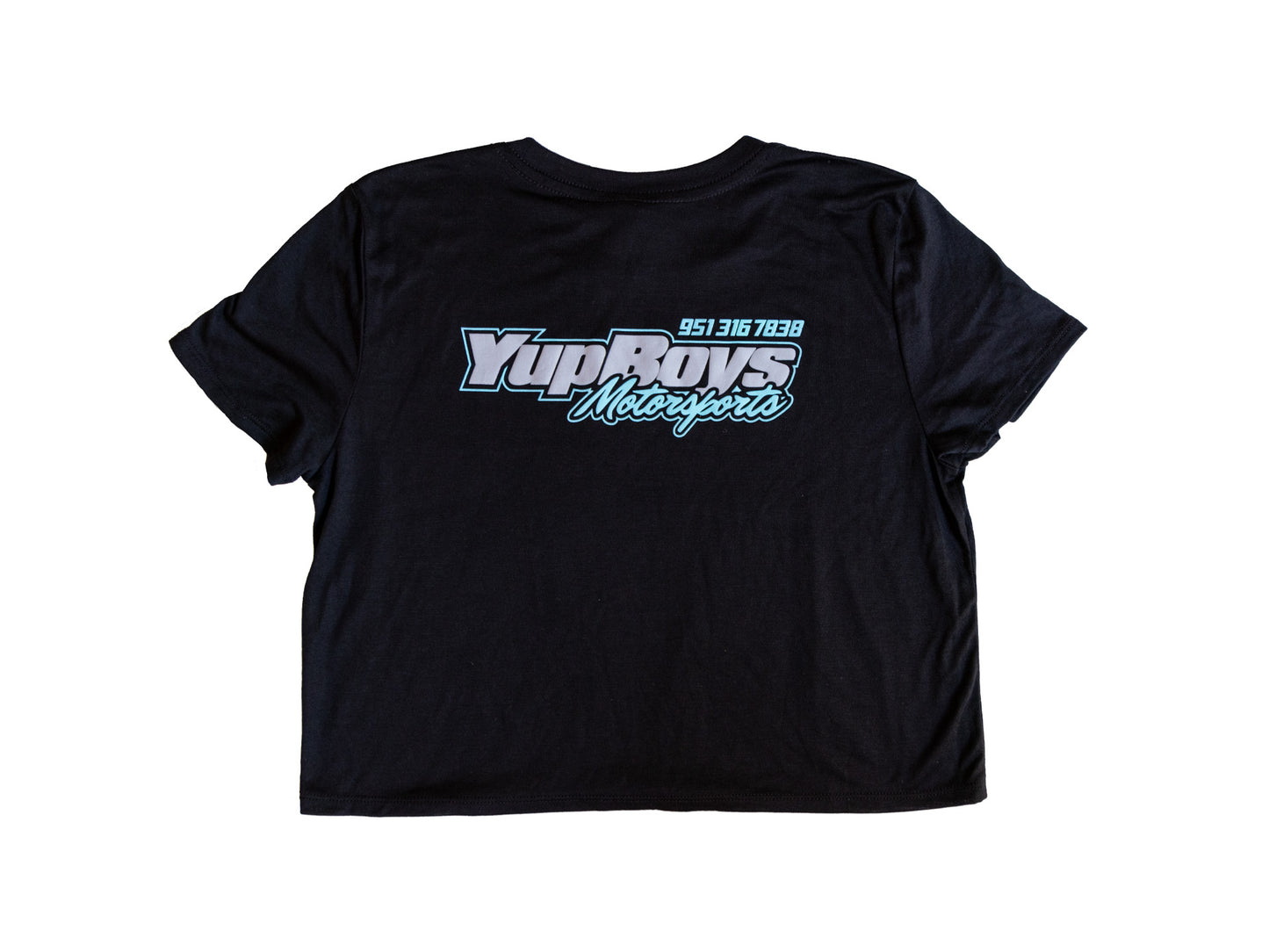 Women's YBM Crop Tee Gray/Teal