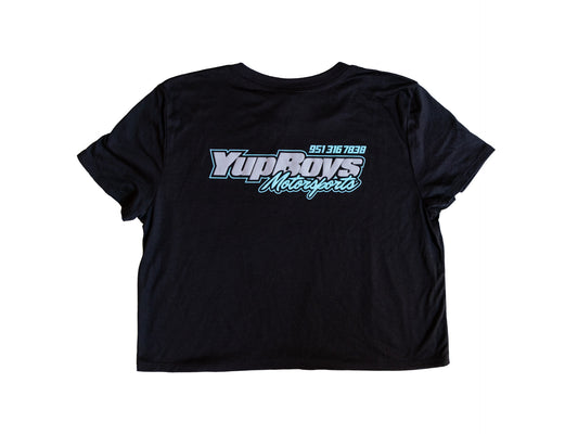 Women's YBM Crop Tee Gray/Teal